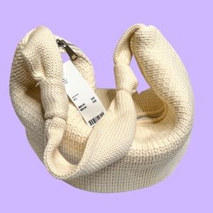 Urban outfitters delancey ivory knit slouchy shoulder bag